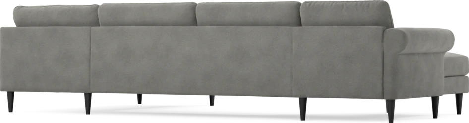 Bridge - 3-sits soffa med schäslong vänster och divan höger - Grå