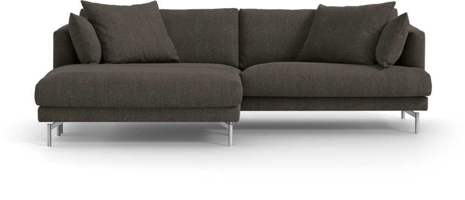Harper - 4-sits med schäslong XL vänster - Brun