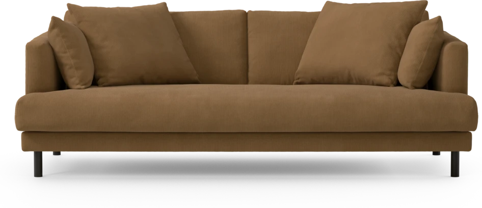 Harper - 3-sits soffa, hel dyna - Gul