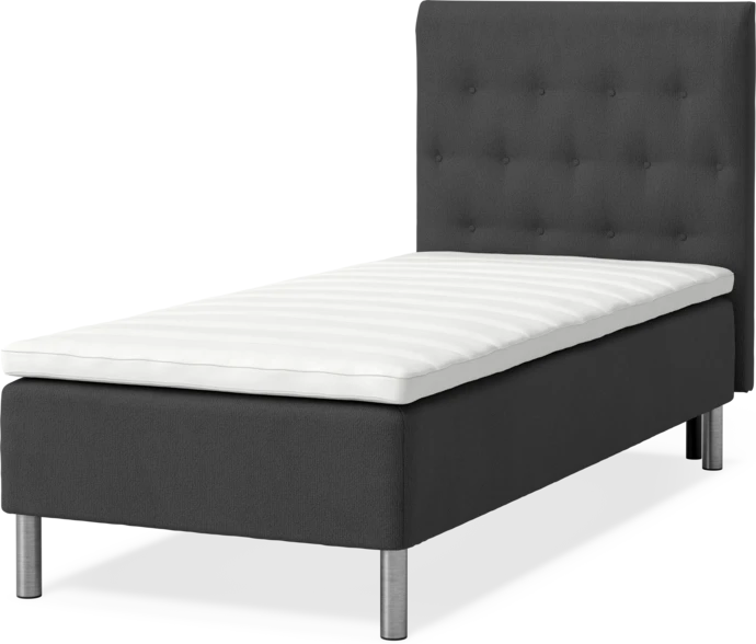 Roma Family, Ramsäng, enkelsäng med bäddmadrass och sänggavel låg pikerad, B 90-120