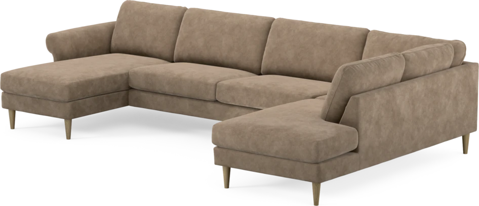 Bridge - 3-sits soffa med schäslong vänster och divan höger - Beige