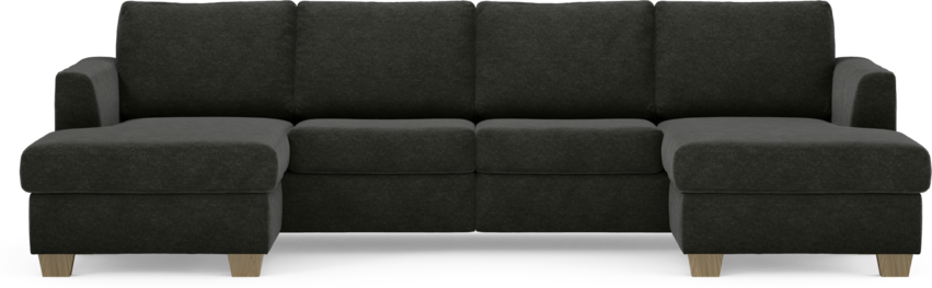 Friday - 2-sits soffa med två schäslonger - Grå