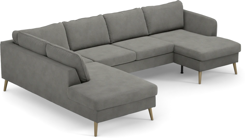 County - 3-sits soffa med divan vänster och schäslong höger - Grå