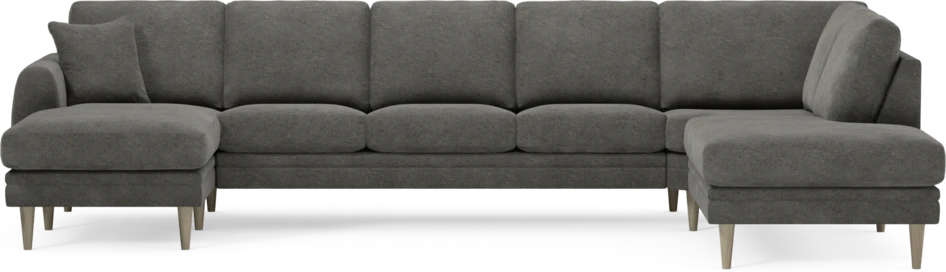 Eden - 3-sits soffa med schäslong vänster och divan höger - Grå