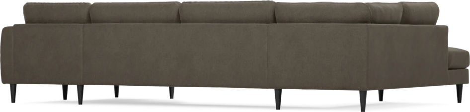 Bridge - 3-sits soffa med divan vänster och schäslong höger - Brun
