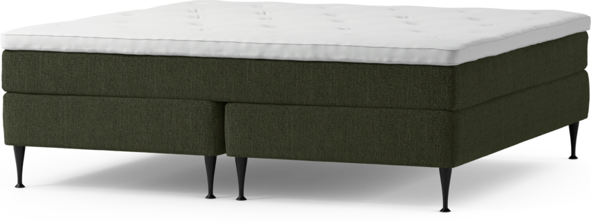 Delux Sense - Kontinentalsäng, dubbelsäng med bäddmadrass och sängben