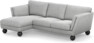 Madison Lux - 2-sits soffa med schäslong vänster - Grå