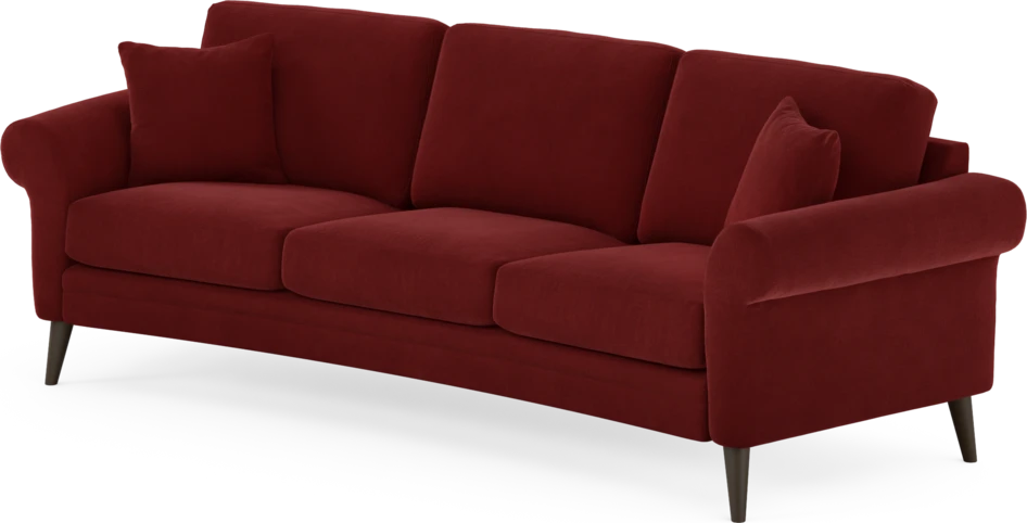 Eden - 3-sits soffa svängd - Röd