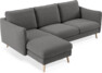 Madison Lux - 2-sits soffa med schäslong vänster - Grå