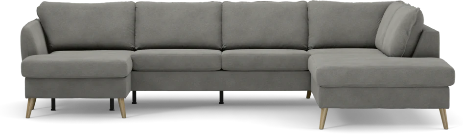 County - 3-sits soffa med schäslong vänster och divan höger - Grå