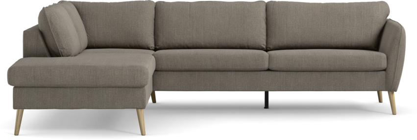 County - 2,5-sits soffa med divan vänster - Brun