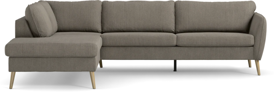 County - 2,5-sits soffa med divan vänster - Brun