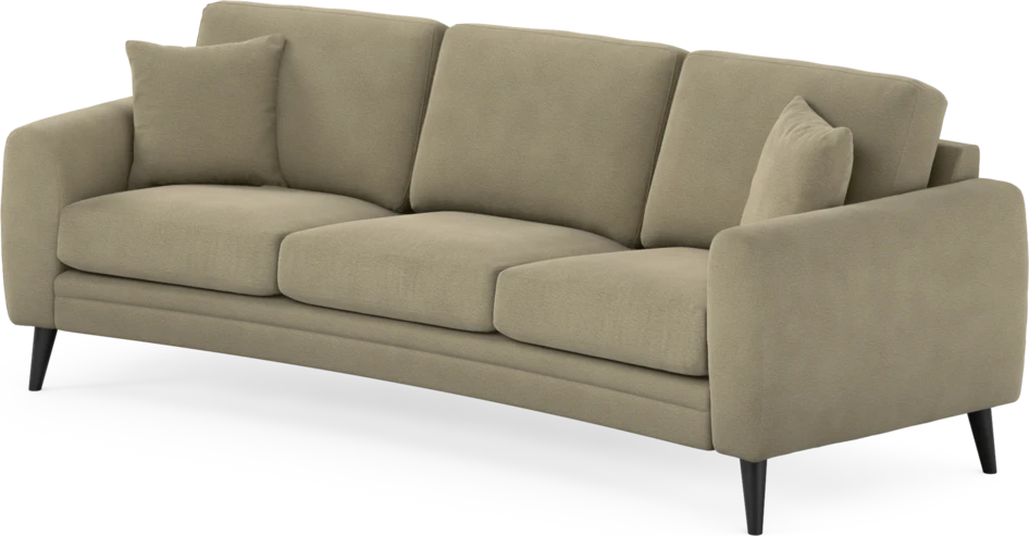 Eden - 3-sits soffa svängd - Beige