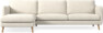 Madison Lux - 3-sits soffa med schäslong vänster - Vit