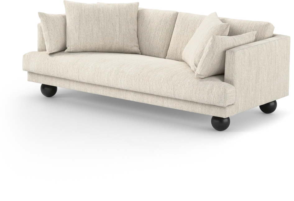 Harper - 3-sits soffa, hel dyna - Vit