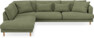 Harper - 3-sits soffa med divan vänster - Grön
