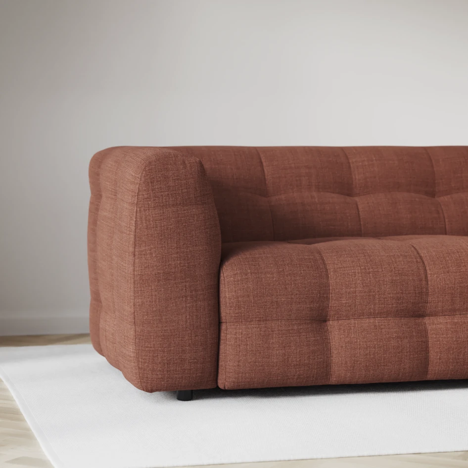 Bella - 3-sits soffa med divan vänster - Orange