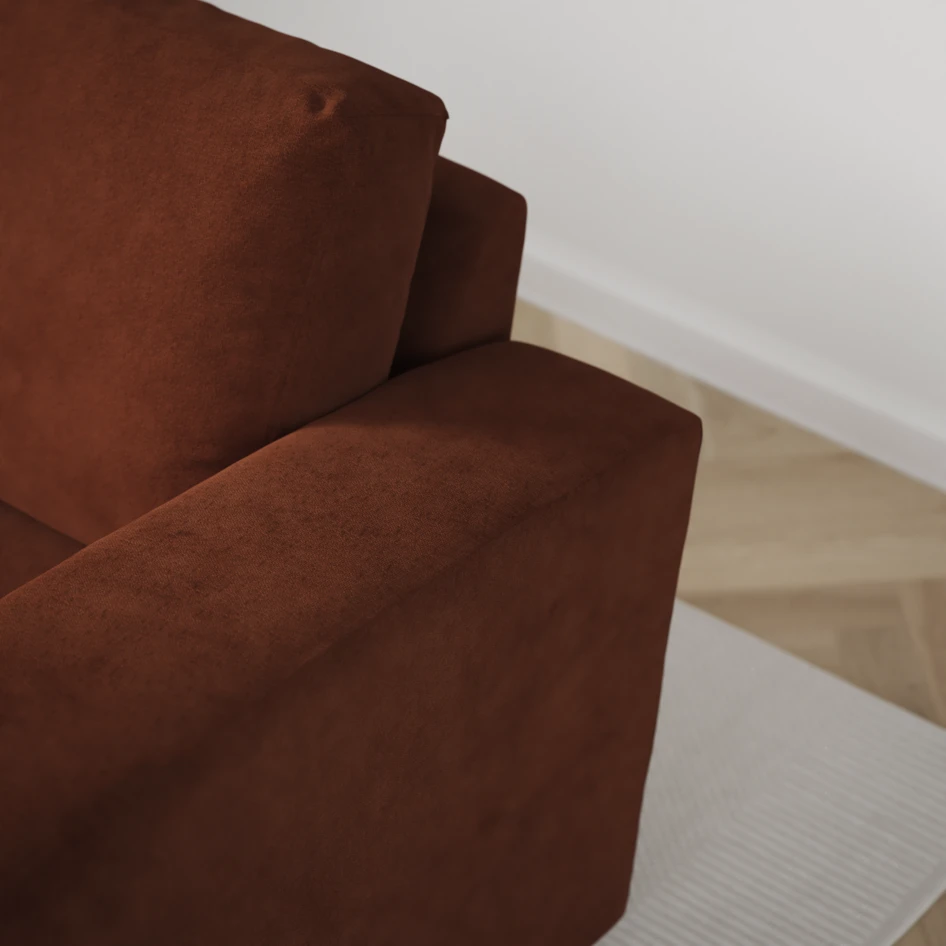 Friday - Hörnsoffa, 1,5+2,5-sits - Orange