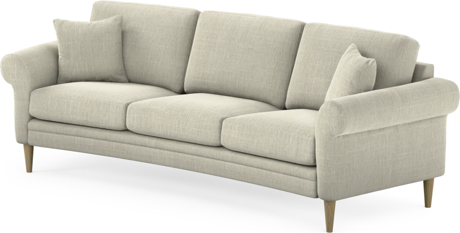 Eden - 3-sits soffa svängd - Beige