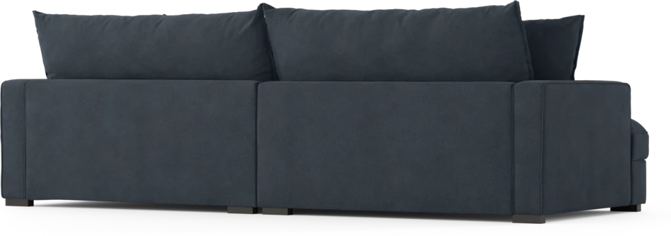 Rossi - 2-sits soffa med schäslong XL höger - Blå