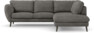 Madison - 2-sits soffa med divan höger - Grå