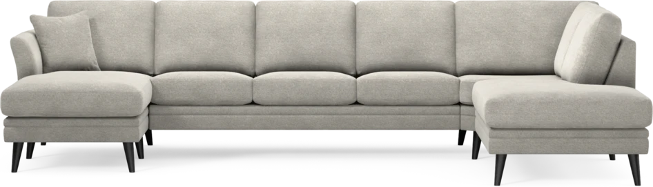 Eden - 3-sits soffa med schäslong vänster och divan höger - Grå