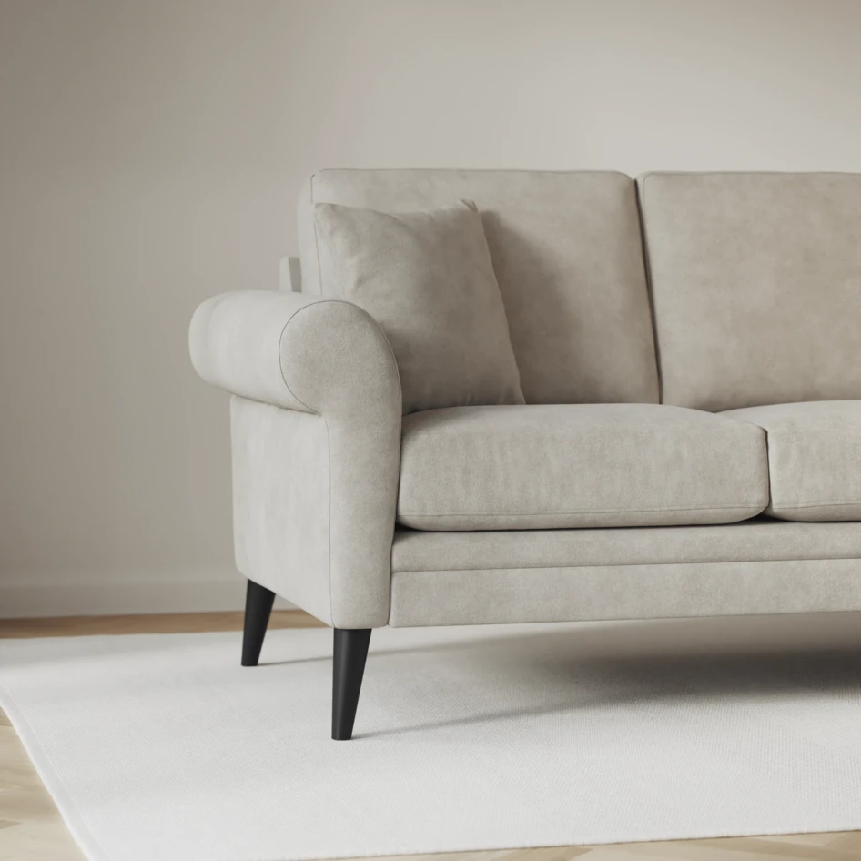 Eden - 3-sits soffa svängd - Grå