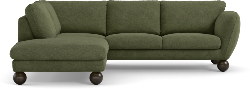 Madison Lux - 2-sits soffa med divan vänster - Grön