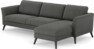Bridge - 3-sits soffa med schäslong höger - Grå