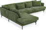 Harper - 3-sits soffa med divan vänster - Grön