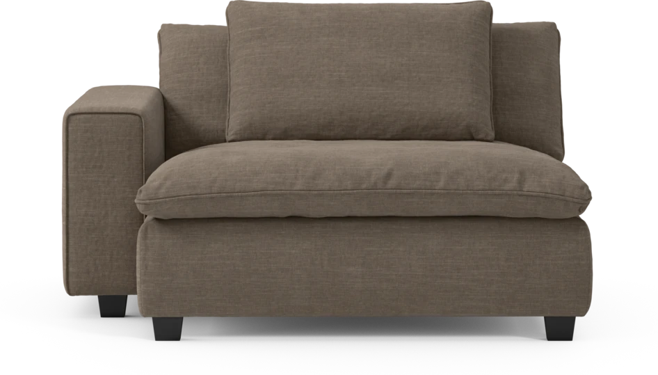 Bellora - Schäslong XL med armstöd vänster - Brun