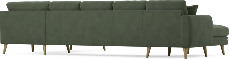 Eden - 3-sits soffa med schäslong vänster och divan höger - Grön