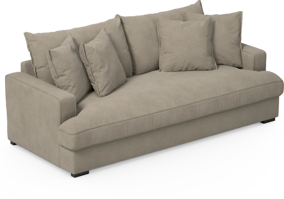 Mila - 3-sits soffa, hel dyna - Beige
