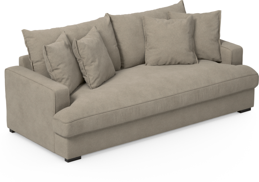 Mila - 3-sits soffa, hel dyna - Beige