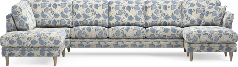 Eden - 3-sits soffa med divan vänster och schäslong höger - Flerfärgad