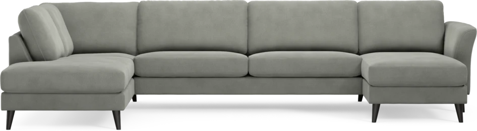 Bridge - 3-sits soffa med divan vänster och schäslong höger - Grå