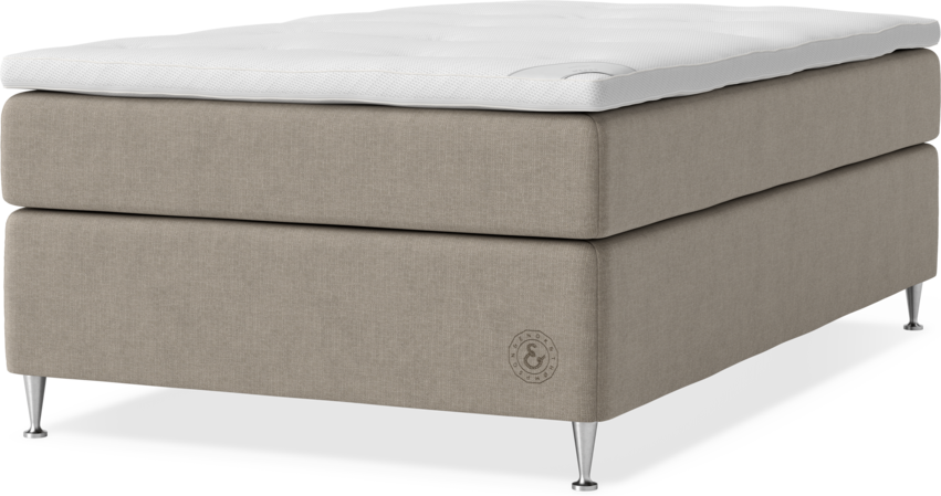 Asperö Exclusive - Kontinentalsäng, enkelsäng med bäddmadrass Exclusive - Beige