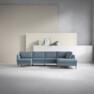 County - 3-sits soffa med schäslong vänster och divan höger - Blå
