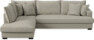 Mila - 3-sits soffa med divan vänster, hel dyna - Grå