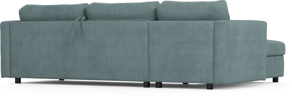 Lindö - Bäddsoffa 2,5-sits med schäslong, vändbar - Blå