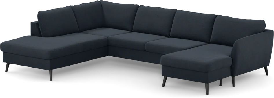 County - 3-sits soffa med divan vänster och schäslong höger - Blå