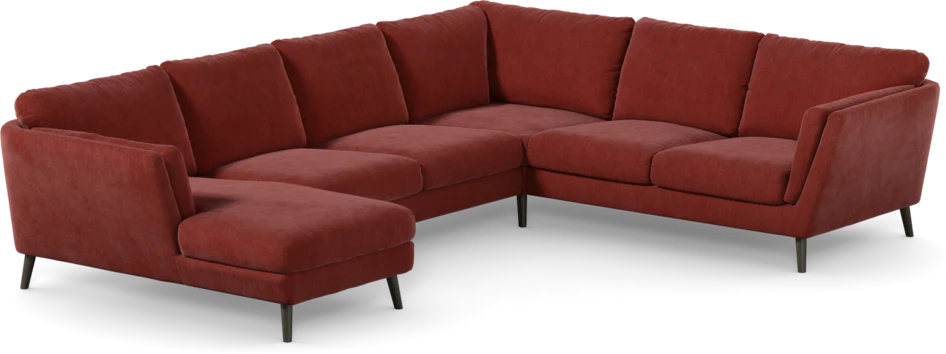 Madison Lux - Hörnsoffa med schäslong vänster - Rosa