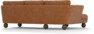 Madison Lux - 2-sits soffa med schäslong vänster - Orange