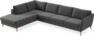 County - 3-sits soffa med divan vänster - Grå