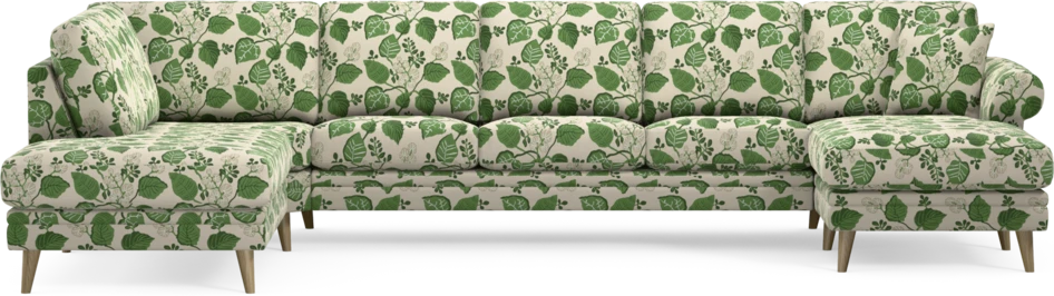 Eden - 3-sits soffa med divan vänster och schäslong höger - Flerfärgad
