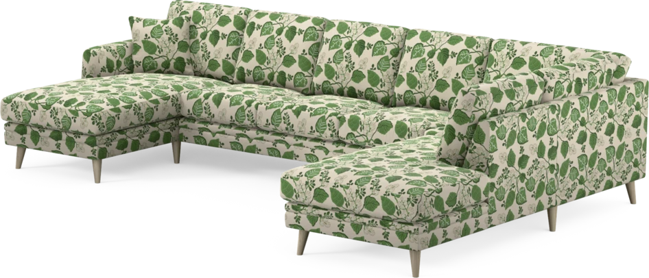 Eden - 3-sits soffa med schäslong vänster och divan höger - Flerfärgad