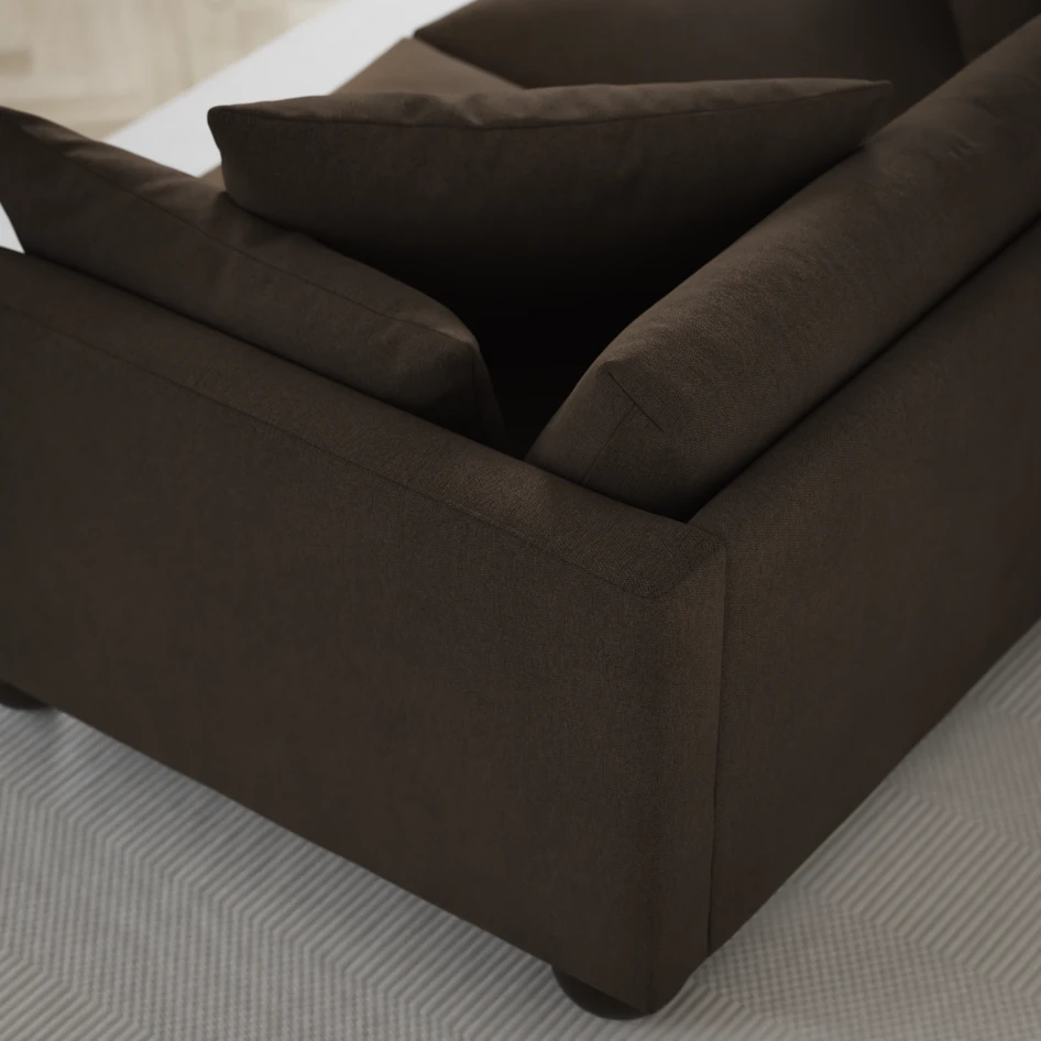 Harper - 3-sits soffa - Brun