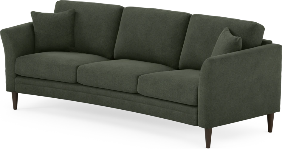 Eden - 3-sits soffa svängd - Grön