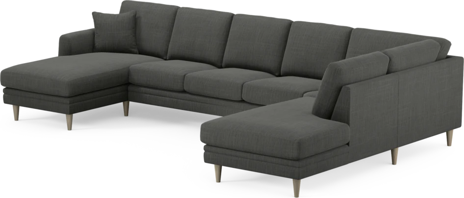 Eden - 3-sits soffa med schäslong vänster och divan höger - Grå