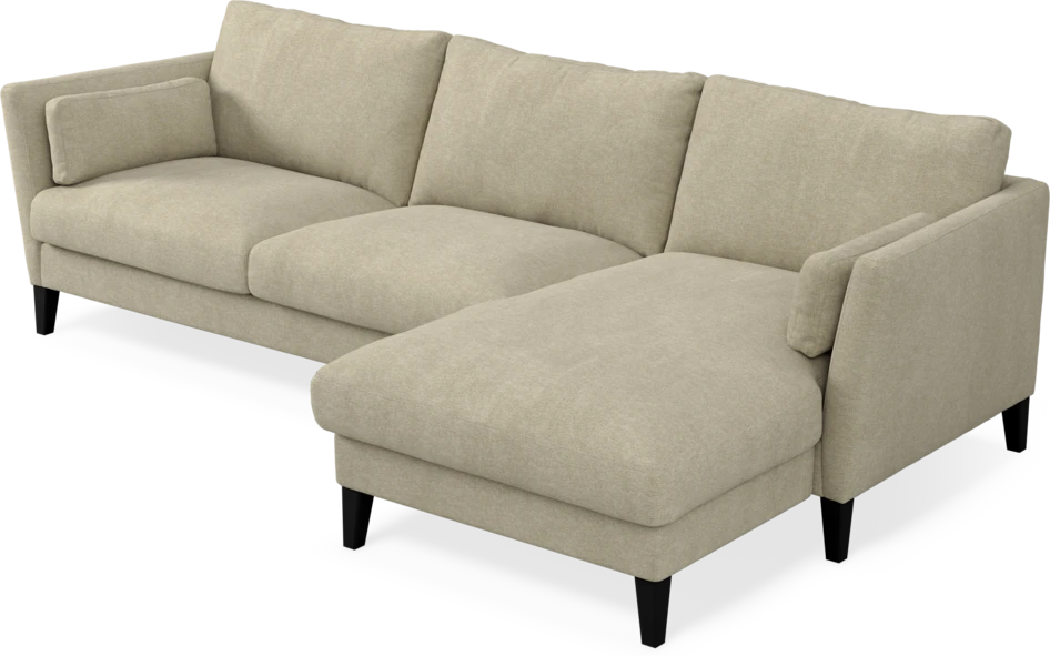 Winston - 3-sits soffa med schäslong, vändbar - Beige